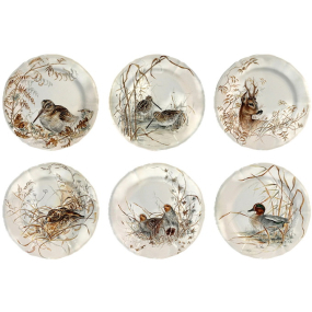 Набор тарелок салатных Sologne 23,2 см, 6 шт (лесная фауна)