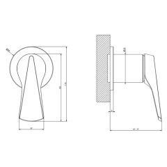 Внешняя часть Gessi Ventaglio 72061.727 смесителя для душа, латунь матовая