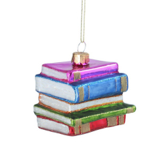 Новогодняя игрушка "Стопка книг" 6,5 см
