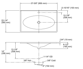 Раковина чугунная Kohler Iron/Impressions, 96x57 см, темная слива