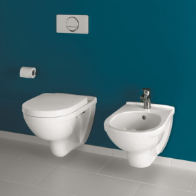 Унитаз подвесной Villeroy & Boch O.Novo 56х36, CeramicPlus, 5660HRR1, с сиденьем