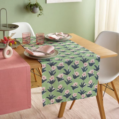 Скатерть-дорожка Elara 50х140 см, цвет светло-зеленый