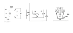 Биде подвесное RAK Ceramics Morning 52x37, Rimless, MORBD2100AWHA