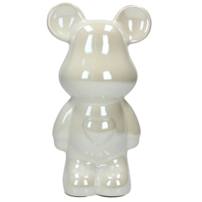 Фигурка-копилка декоративная "Медведь" 27 см, белая