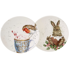 Набор тарелок для хлеба "Зарянка, кролик" 16,5 см, 2 шт