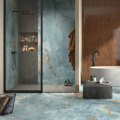 Керамогранит Imola The room 120х278 LP, Onyx Aqua Blue Gold, 6,5 мм