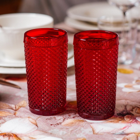 Набор стаканов лонгдринк Bicos Red 330 мл, 4 шт