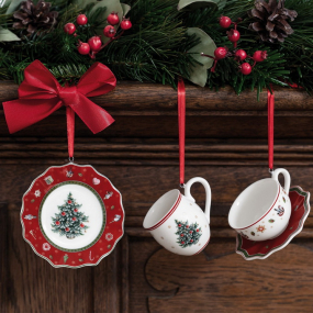 Набор елочных игрушек "Сервиз" 4х7 см, 3 шт