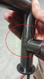 Смеситель для раковины iB Rubineti Bold lever q1_B2200CS, брашированный черный