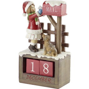 Фигурка "Девочка с календарем" 22,5х12 см