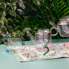 Чашка чайная с блюдцем "Листик" Fruits & Flowers 300 мл