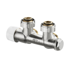 Узел подключения Oventrop Multiblock T, 3/4 НГ x 3/4 НР, угловой, с преднастройкой