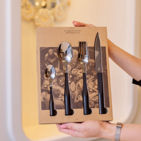 Набор столовых приборов Le Miroir, 24 предмета, цвет черный трюфель