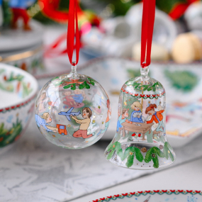 Елочная игрушка стеклянная "Колокольчик" 7 см