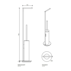 Ершик для туалета Decor Walther Mikado 0522350, белый матовый