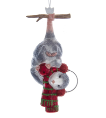 Новогодняя игрушка "Рождественский опоссум" 15 см