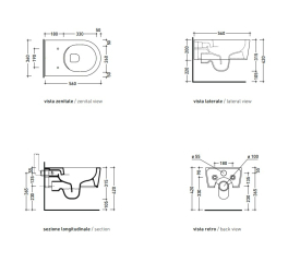Унитаз подвесной Flaminia Link 56х36, с сиденьем, белый