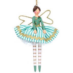 Игрушка на елку "Фея" 14 см, зеленая