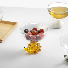 Пиала на ножке "Ежик" Animal Farm 250 мл, цвет янтарь