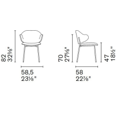 Стул Calligaris Holly CS2037, Sand