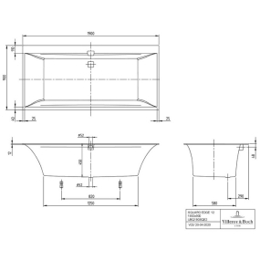 Ванна квариловая Villeroy & Boch Squaro Edge 12 190х90 UBQ190SQE2DV-01