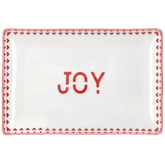 Блюдо прямоугольное Joy 25х16 см, красное