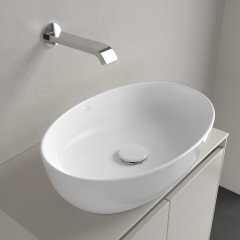 Раковина накладная Villeroy & Boch Artis 48х33, CeramicPlus, 438848R1, из TitanCeram, белая