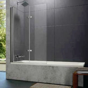 Шторка для ванны Huppe Design pure 120х150 8P2302.087.321, прозрачное стекло 6 мм, профиль матовое серебро