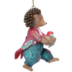 Елочная игрушка "Мистер Ежик" 8 см