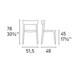 Стул Calligaris Skin CS1391, Matt Nougat