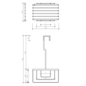 Корзинка для душа Decor Walther Contract 0850500, хром