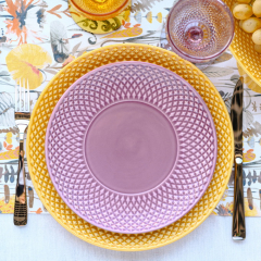 Тарелка салатная Bicos Pink 23 см