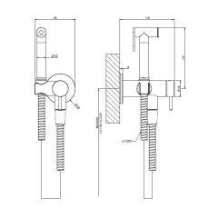 Смеситель для гигиенического душа Gessi 316 45130.727, брашированная латунь PVD