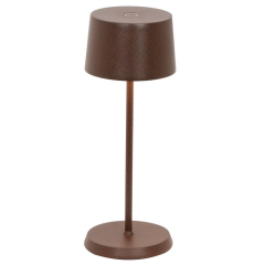 Лампа настольная Zafferano Olivia Micro 20 см, красно-оранжевая