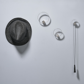 Полотенцедержатель круглый Zone Hoooked on rings 331812, 7,6 см, хром