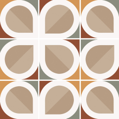 Плитка керамическая Equipe Bauhome 20х20, Blatt Warm, 8,3 мм