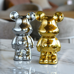 Фигурка-копилка "Медведь" 27 см, цвет золото