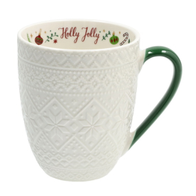 Кружка Holly Jolly 410 мл, белая