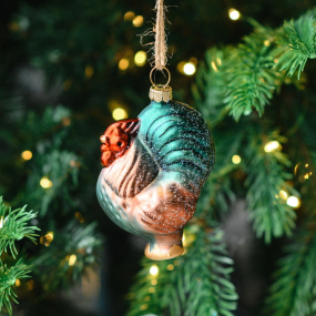 Елочная игрушка "Петух" 8 см