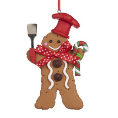 Елочная игрушка "Пряничный человечек с леденцом" 12,5 см Елочная игрушка "Пряничный человечек с леденцом" 12,5 см