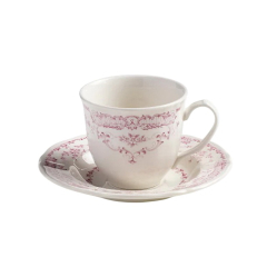 Чашка чайная/кофейная с блюдцем Rose Pink 200 мл