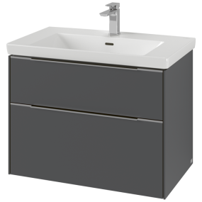 Тумба с раковиной Villeroy & Boch Subway 3.0 80х47, подвесная, графит