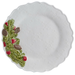 Тарелка столовая Coroa De Natal 29,5 см, белая