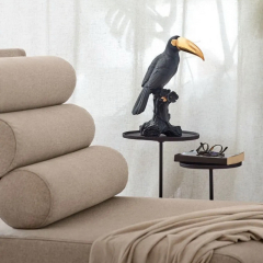 Статуэтка "Тукан. Черный с золотом" 38х19х28 см