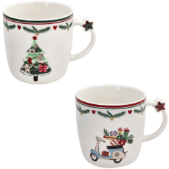 Набор кружек New Milk & Coffee Let It Snow 360 мл, 2 шт, в ассортименте