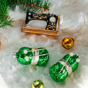 Новогодняя игрушка "Швейная машинка" 6 см