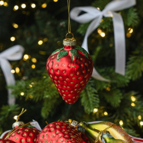 Елочная игрушка "Клубника" 7 см