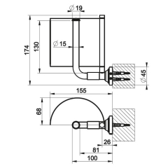 Держатель для туалетной бумаги Gessi Venti20 65449.149, брашированный никель
