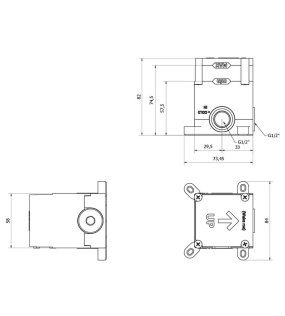 Внутренняя часть iB Rubinetti IB Box INC300XXXN_25 смесителя для душа