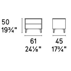 Тумба Calligaris Boston CS6046-F, Smoke